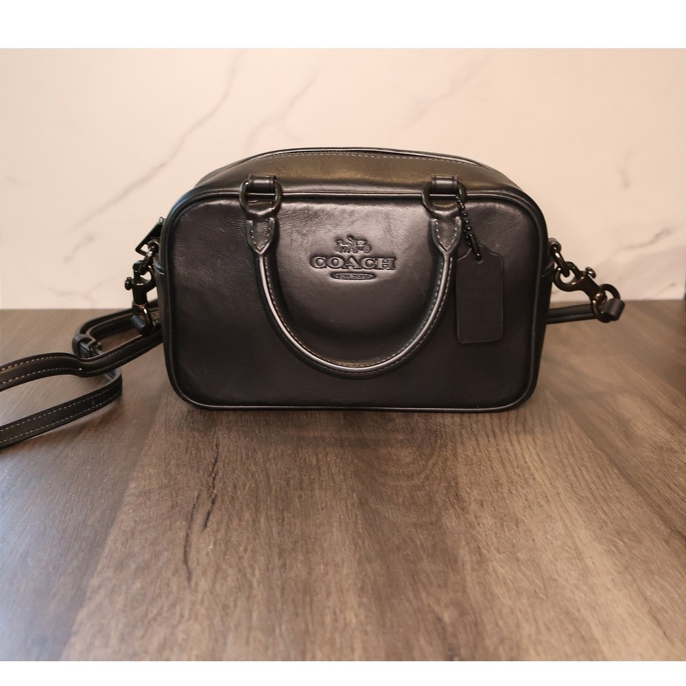 Coach CT776 Satchel Crossbody Bag Classic Purse Black